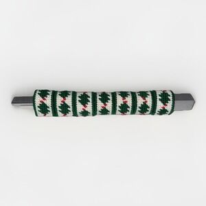 Set of 7 Handmade Christmas Holly Leaf Berry Napkin Rings Needlepoint EUC